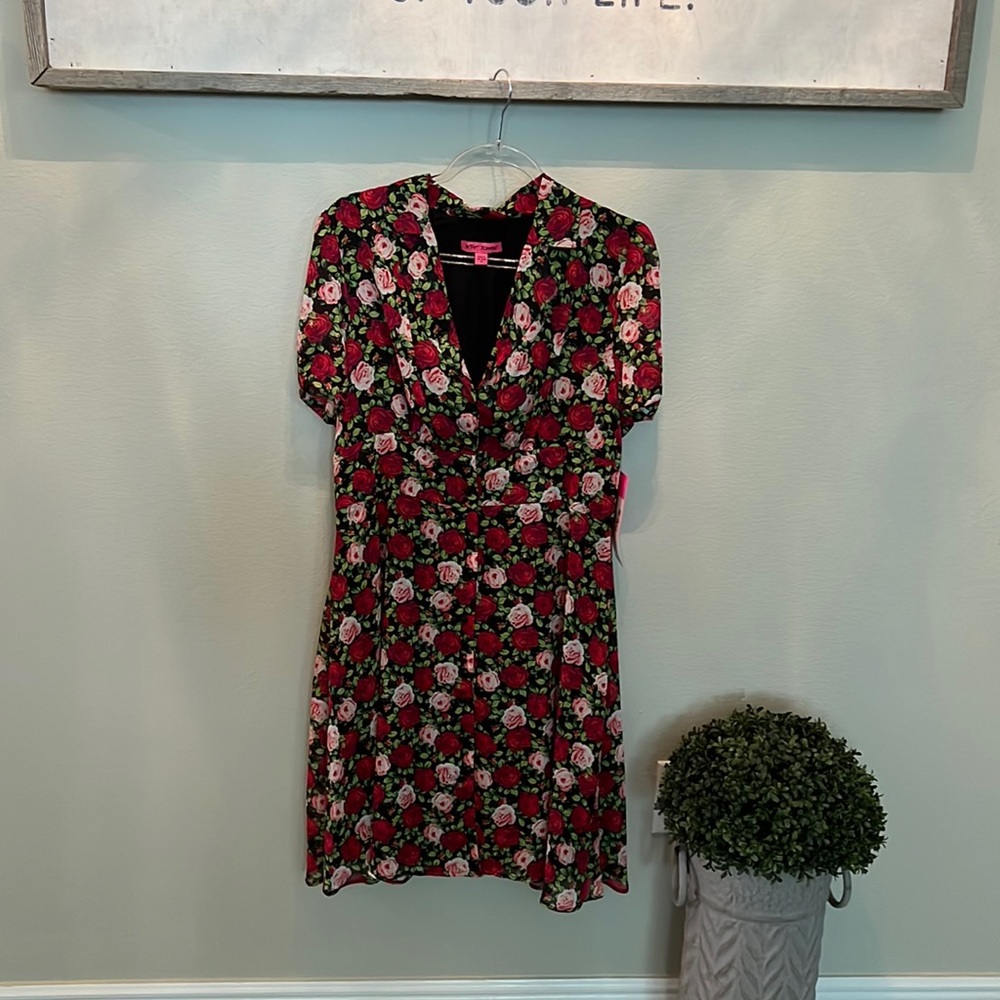 Betsey Johnson Rose Dress NWOT